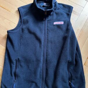 Vineyard Vines Blue Fleece Vest, size kids medium.